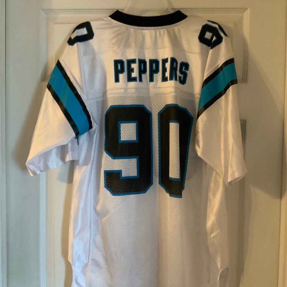 Carolina Panthers Julius Peppers Whit Jersey